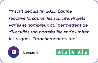Benjamin Témoignage investisseurs TRUSPILOT